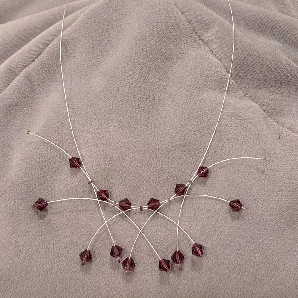 Handmade necklace with glass beads